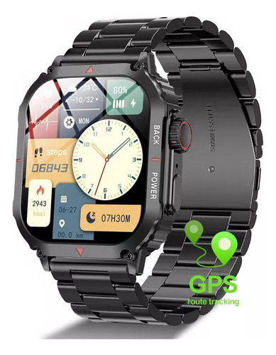 Military Reloj Inteligente Hombres Gps Smartwatch Bluetooth