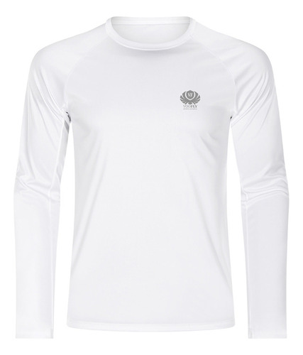 Playera Hombre Manga Larga Upf 50+ Ajuste Regular Impresión