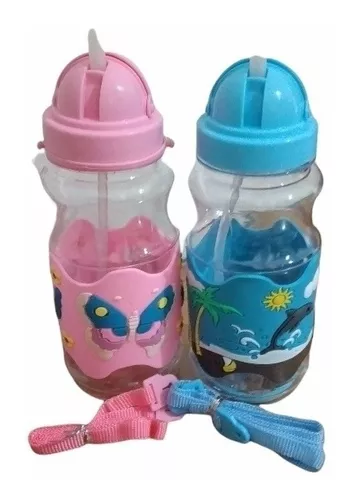 4 Botella Agua Niños Infantil Nena Nene Sorbete Bpa Free
