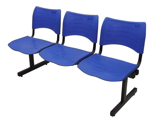 Longarina Iso 3 Lugares Cadeira, Várias Cores, 12x Sem Juros