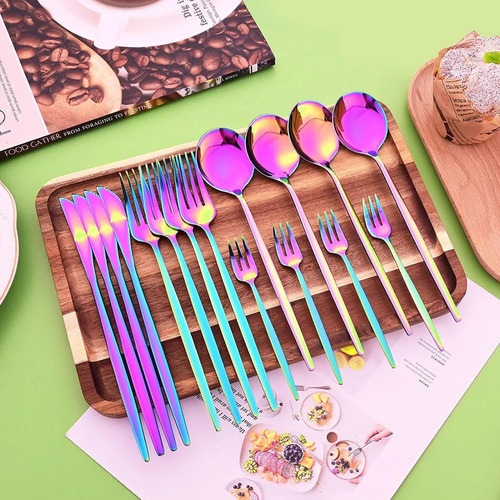 Cubiertos, Cuchillo Y Tenedor Para Tartas, 16 Unidades, Cuch