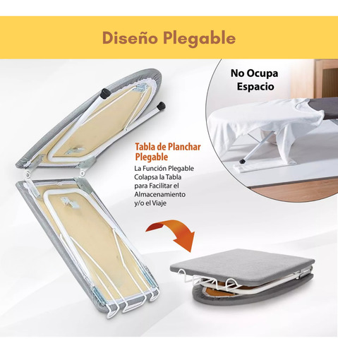 Burro De Planchar Tabla Plegable Para Sobre Mesa O Cama