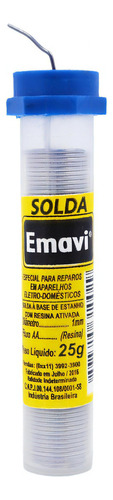 Solda Estanho Em Tubo 25 G - Emavi 6sk (6 Peças)