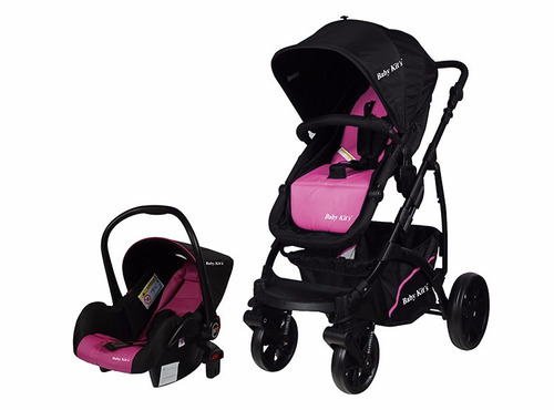 Baby Kits - Coche Cuna Travel System + Porta Bebé Rosado