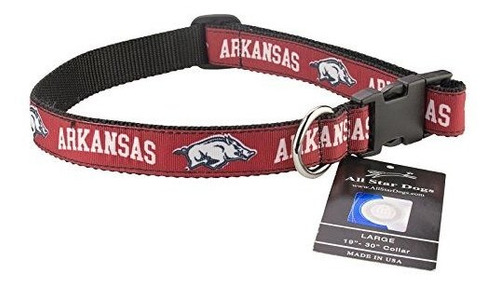 Collar De Perro All Star Dogs Arkansas Razorbacks Ribbon -