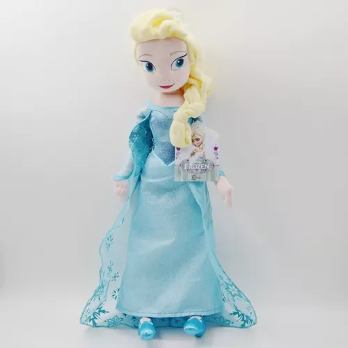 Boneca Elsa Frozen Pelúcia 50cm Disney