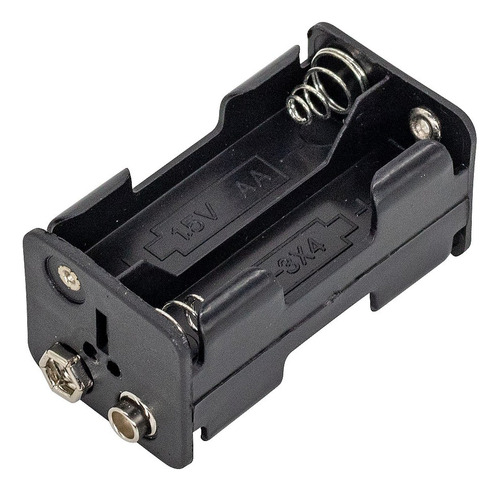 Suporte Pilhas - 4 Pilhas Aa 2x2 - Preto (conector Clip)