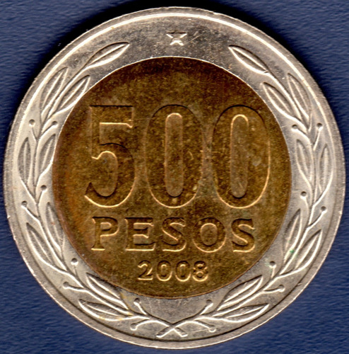 500 Pesos 2008 Moneda De Chile Cardenal Raúl Silva Henríquez (Usado)