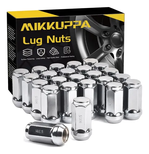 Tuercas Mikkuppa M14 X 1.5, 23 Mm De Ancho, Cromadas, 24 Uni