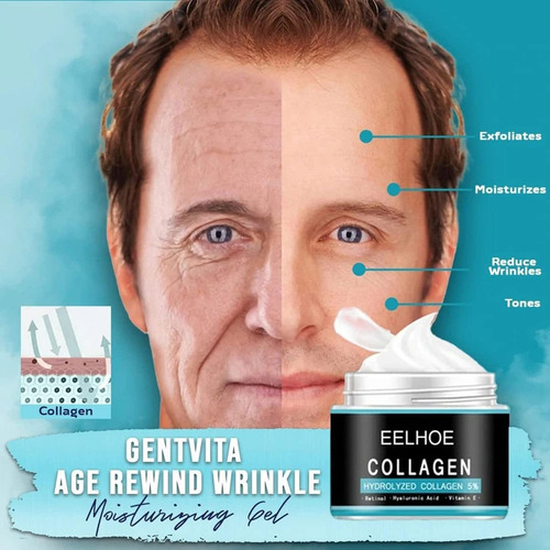 Kit 3 Creme Anti-envelhecimento Para Homens Com Colágeno Vit