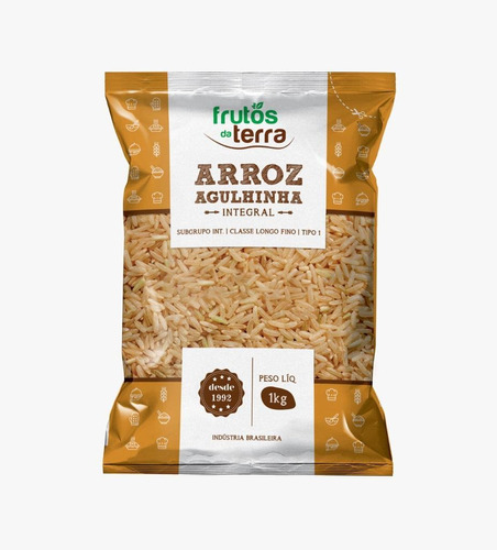 Arroz Integral Agulinha Pacote Com 1kg