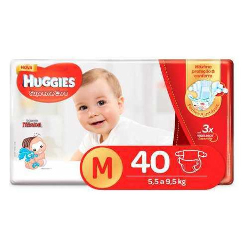 Fralda Huggies Turma Da Mônica - Supreme Care - M