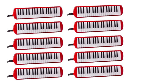 Combo Melodicas Roja X 10un  + Funda + Boquilla