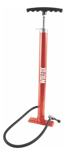 Bomba De Mano Para Inflar De 20'' Wolfox Wf1006 Color Rojo