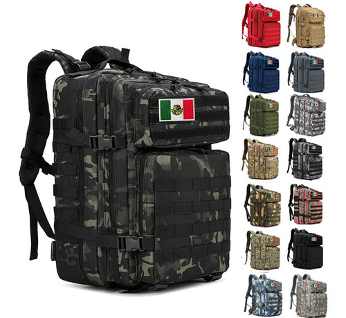 Mochila Táctica Impermeable 45 L Gran Capacidad Tela Oxford