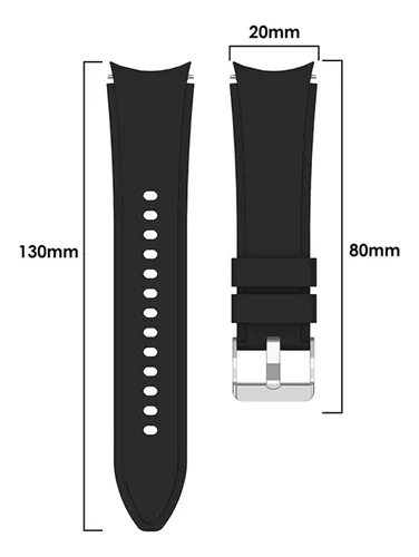 Para Samsung Galaxy Watch 6 Correa de reloj de silicona horizontal