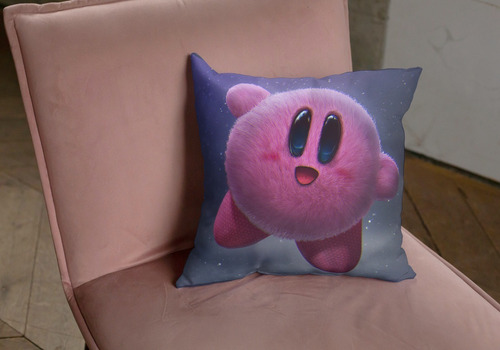 Cojin Decorativo Kirby Nintendo Almohada Diseño Real