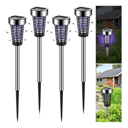 Solar Bug Zapper Waterproof Mosquito Zapper Outdoor Led Ligh