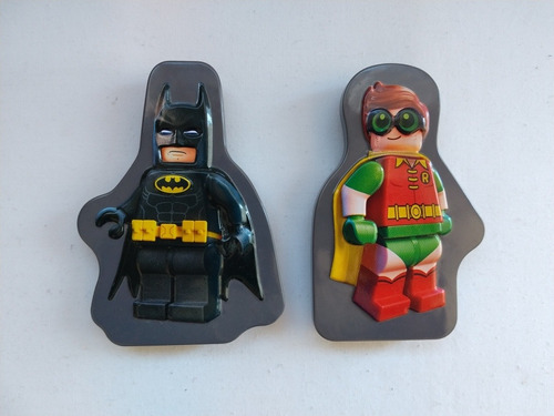 Pack De 2 Cajitas Metálicas Batman Lego Mc Donalds