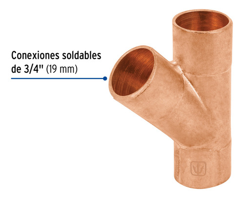 Yee Sencilla De Cobre 3/4in Foset