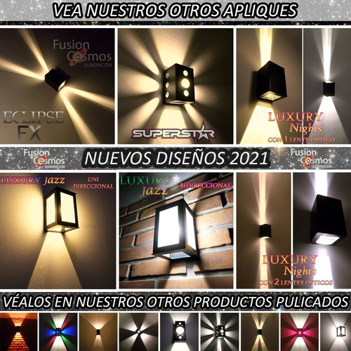 Imagen 10 de 10 de Aplique Exterior Jardin Simil Laser Efecto Tridente Rayos X