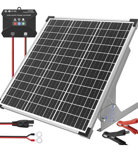 Voltset Kit De Panel Solar De 50 W, Cargador De Bateria Sola