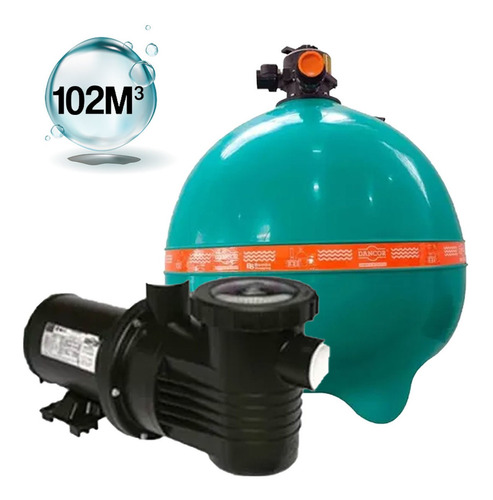 Bomba Filtro P/piscinas Grandes 102m³+kit Limpeza Completo