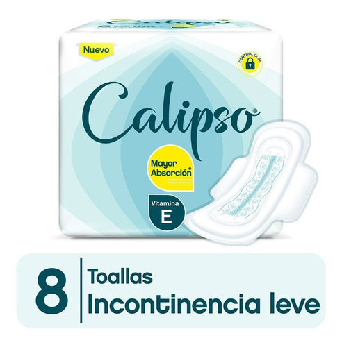 Calipso Toalla Femenina Plus Incontinencia Leve 8u