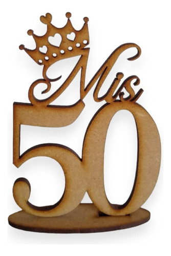 20 Souvenirs Mis 50 Con Corona Mdf Fibrofacil 