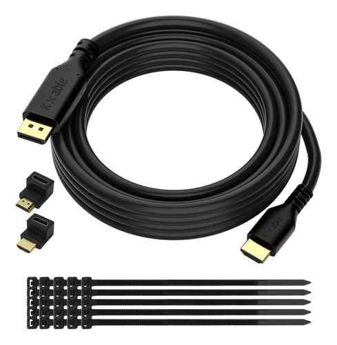 Cable Displayport A Hdmi 4k De 35 Pies, Adaptador Macho A Ma