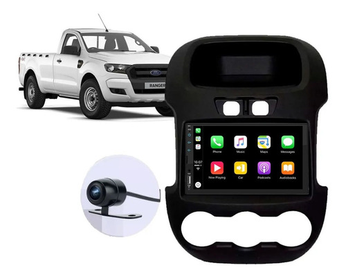 Central Multimídia Mp5 Ford Ranger Xl 2012 2013 2014 2015 Bluetooth + Câmera De Ré