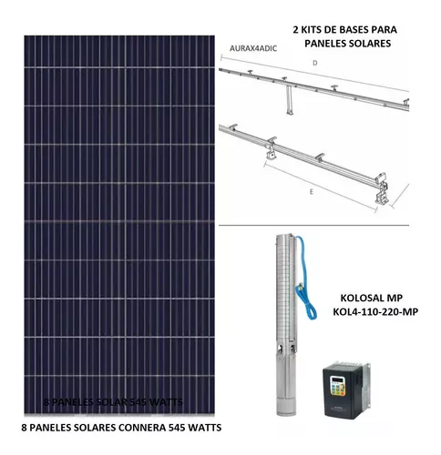 Kit Bombeo Solar Centrífuga hasta 3HP 220V