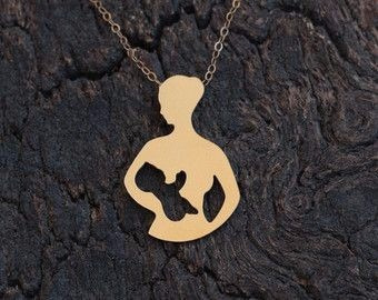 Collar Mujer Embarazada Plata 950 Enchape Oro Puro