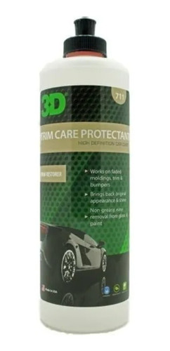 3d Trim Care Protectant Restaurador Plasticos  473 Ml