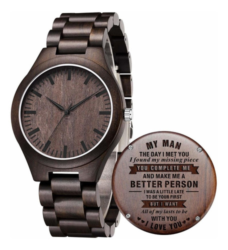 Reloj Hombre Armani Exchange Wj-m1022 Cuarzo Pulso Madera En