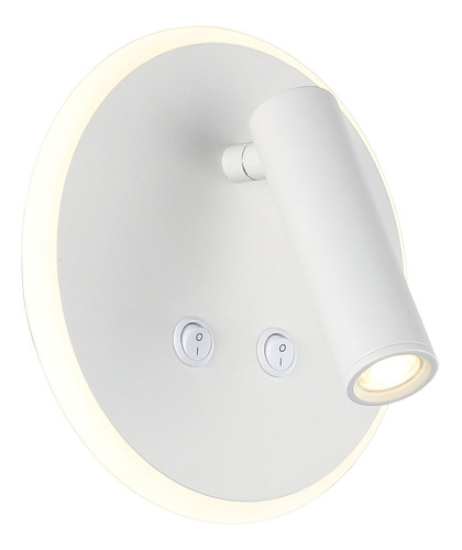 Aplique 1 Luz Blanco 10w Con Interruptor Deco Moderno Mks