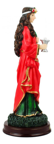 Santa Luzia Realista Imagem Religiosa 24 Cm Cor Colorido