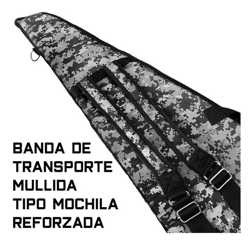 Imagen 7 de 10 de Funda Para Rifle Pcp Swat Airguns Bolsillo Inflador Mullida