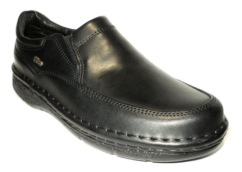 Zapato De Hombre En Cuero Negro Febo Súper Confort Original