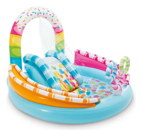 Piscina Playground Infantil Diversão Doces 165 Litros Intex