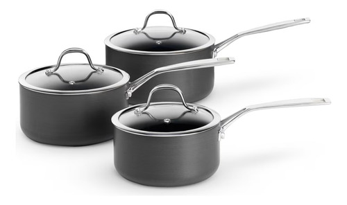 Conjunto 3 Panelas M&s Chef Hard Anodised