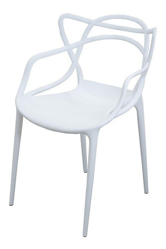 Set 4 Silla Masters Chair Moderna Restaurante - Promo!!! Color de la estructura de la silla Negro/Blanco Color del asiento Sin Tapiz Diseño de la tela Sin tela