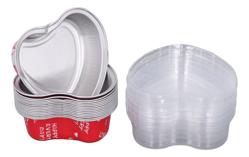 Moldes Para Tartas Con Forma De Corazón De Aluminio, 15 Unid