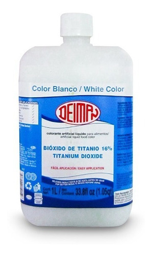 Bióxido De Titanio Comestible Colorante 1 Litro 