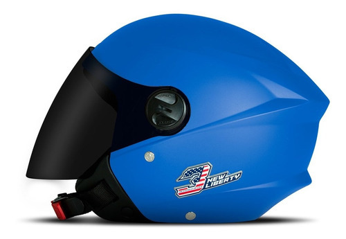 Capacete Moto Aberto Integral New Liberty 3 Viseira Fume Cor Azul-celeste Tamanho do capacete 56