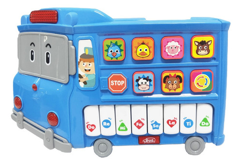 Piano Bus Interactivo Sonido Y Notas Musicales + Baterias