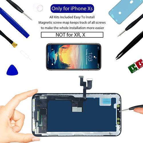 Reepanel For iPhone XS Screen Replacement, Fhd 3d Touch Lcd