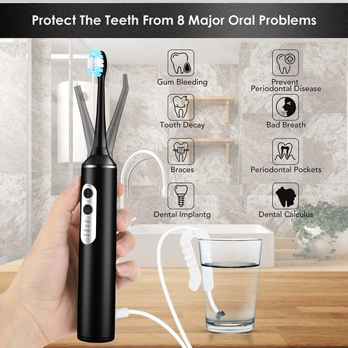Hilo Dental De Agua Con Combo De Cepillo De Dientes Elã...
