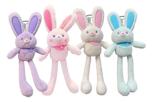 Pack 4 Peluches Conejo Orejas Y Patas Largas 30cms Colgante