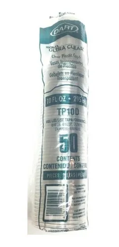 Vaso desechable tipo cristal online con tapa